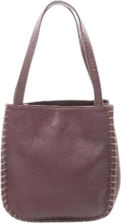 Saint Laurent Pre-owned Handbags, female, Red, Size: ONE SIZE Pre-owned Leather Handbag