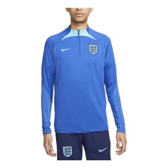 Nike England Dri-Fit Strike 1/4 Zip L/S Drill Top Royal Blue DH6454-480