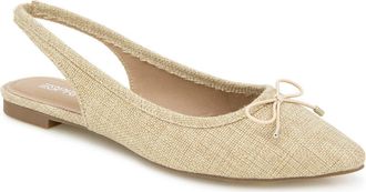 Esprit Petria Slingback Flat in Natural Linen at Nordstrom Rack, Size 8.5