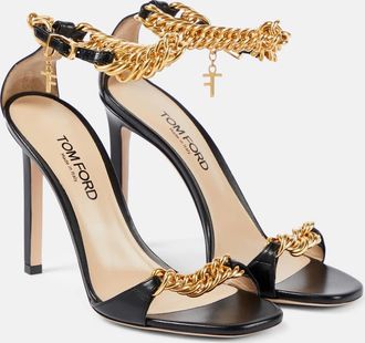 Tom Ford Zenith 105 chain-detail leather sandals