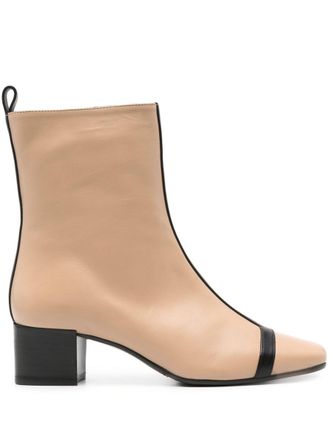 Carel Beige/Black Calf Boots Shoes