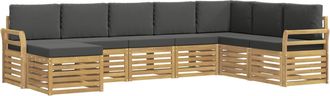 vidaXL Conjunto De Sof&aacute;s De Exterior 8 Uds. Blanco Y Antracita Vidaxl