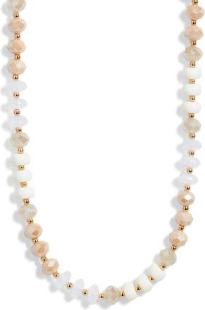 Nordstrom Color Pop Beaded Necklace in Ivory Multi- Gold at Nordstrom