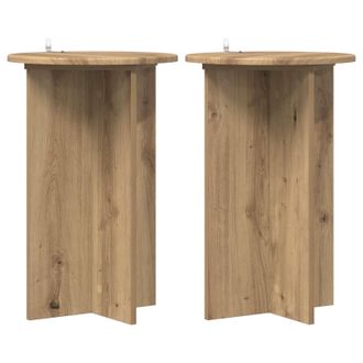 vidaXL Soporte De Plantas 2 Pcs Roble Artesanal &Oslash;40 X 60 Cm Vidaxl