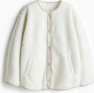 H&M Jacke aus Teddyfleece - Beige