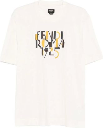 Fendi Roma 1925 graphic T-shirt - Neutrals