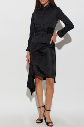 VETEMENTS Shirt With An Elastic Waistband, Womens, Black