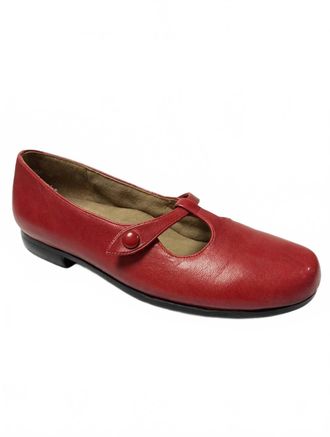 Munro Womens Avalon Flats In Red Leather