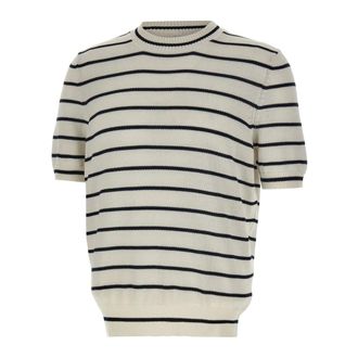 Gran Sasso Round-neck Knitwear, male, White, Size: S Cotton Crew Neck