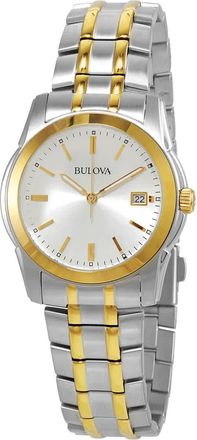 Bulova Classic Quartz Silver Dial Two-Tone Mens Watch 98H18