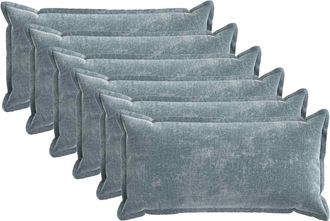 vidaXL Funda De Almohada 6 Uds. Houten Azul Claro 40 X 80 Cm Vidaxl