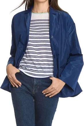 Elliott Lauren Boxy Techno Jacket In Dusk