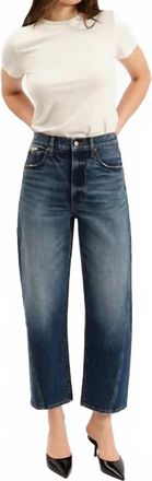 Daze Westward High Rise Barrel Leg Jeans In Authentic