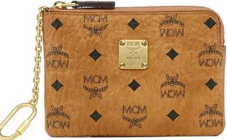 MCM Aren Card Pouch in Visetos in Brown at Nordstrom