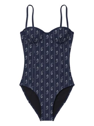 Tory Burch Costume da bagno con stampa - Blu