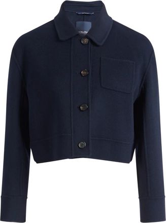 Max Mara Smmgiglio Jas - Dames - Zomerjassen - Blauw - 2XS - Wol - Jassen