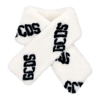 GCDS Gcds, Accessoires, Dames, Wit, ONE Size, Polyester, Rechthoekige Sjaal met Faux Bont Effect