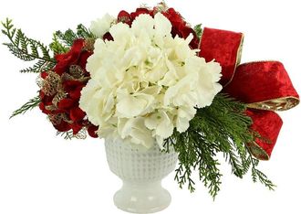 Creative Displays Inc. Holiday Floral With Hydrangeas, Ever Bows