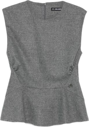 Karl Lagerfeld Top SM Antracita Pa&ntilde;o - Dames - Tops zonder mouwen - Grijs - M - Tops