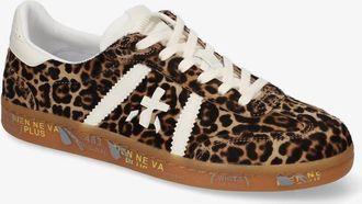 Vaneli Womens Premiata Bonnie Sneakers In Camel Mini Leo Hair Calf