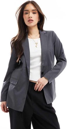 Vero Moda slim tailored blazer in gray - part of a set