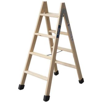 cofan Escalera Madera Doble 4 Pelda&ntilde;os 1,00 M, Escaleras Dobles De Madera Con Una Estructura Robusta, Disponibles En Diferentes Tama&ntilde;os (3+3, 4+4, 5+5, 6+6,