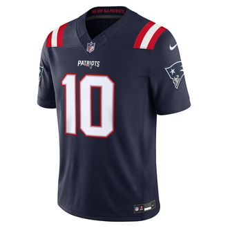 Nike Drake Maye New England Patriots Nike Mens Dri-FIT NFL Stitched Limited Jersey in Blue | 37NMNPLH8KF-V77