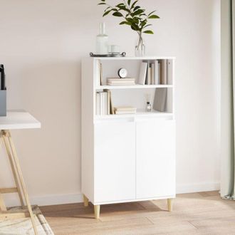 vidaXL Furniture Limited - Aparador Alto Madera Contrachapada Blanco