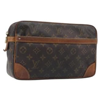 Louis Vuitton Pre-owned Vintage Monogram Clutch - Dames - Pre-owned - Bruin - Maat: ONE Size Leer