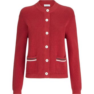 Brunello Cucinelli Cotton cardigan in Ruby at Nordstrom, Size Xx-Small Eu
