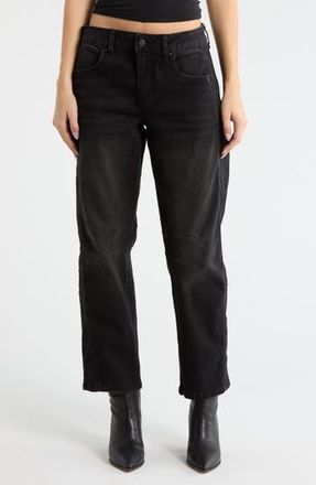Vigoss Retro Raw Hem Ankle Palazzo Jeans in Washed Black at Nordstrom Rack, Size 25