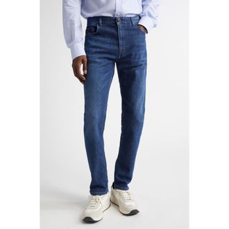 Isaia The Barchetta Jeans in Med Wash at Nordstrom, Size 34