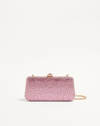 Valentino Garavani Minaudiere Carry Secrets Con Strass Donna ROSA CHIARO UNI