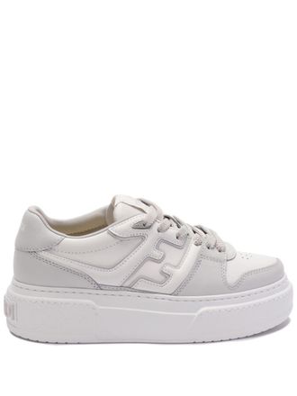 Fendi Match leather sneakers - Grey