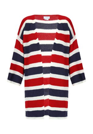 Usha Vest Dames Rood wit blauw