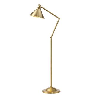 Netlighting Provence 1 Light Floor Lamp Aged Brass E27 in Yellow
