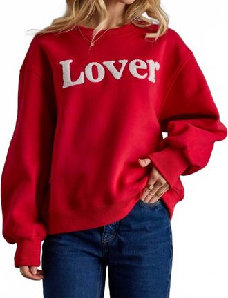 Wishlist Lover Ribbed Sweater In Red