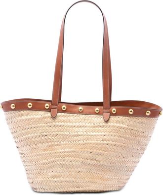 Celine Pre-owned Celine Large Raffia Classic Studded Panier Tote Ladies 8WD4HGBFL146NIL4
