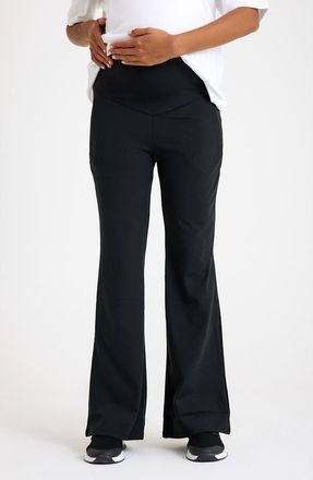 Accouch&eacute;e Ultimate Comfort Warm Flare Pants in Black at Nordstrom, Size Small