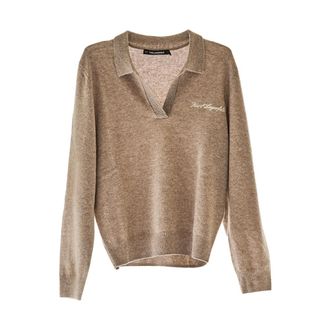 Karl Lagerfeld Cashmere Knitwear, female, Beige, M, Hotel Karl Kashmere Jumper