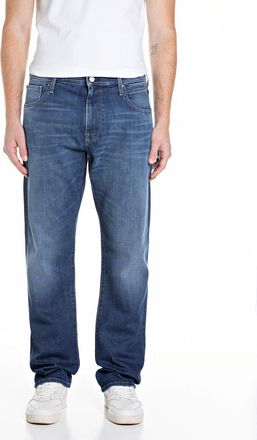 Replay Straight-Jeans REPLAY Aideen, Herren, Gr. 30, L&auml;nge 32, dunkelblau, Denim/Jeans, Obermaterial: 99% Baumwolle, 1% Elasthan, straight fit lang, Jeans St