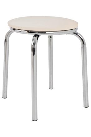 Boxxx Stapelhocker, Wei&szlig;, Chromfarben, Metall, Kunststoff, 46x45x46 cm, stapelbar, Wohnzimmer, Sessel, Hocker & Hockerb&auml;nke, Sitzhocker