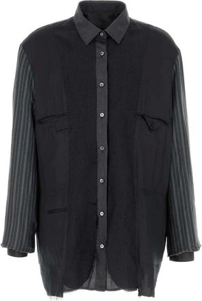 Maison Margiela Casual Shirts, male, Multicolor, M, Reversible Mohair Blend Jacket
