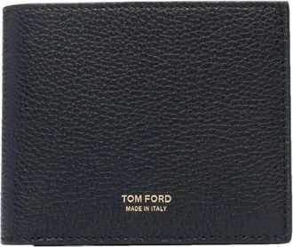 Tom Ford Accessoires, Heren, Zwart, ONE Size, Leer, T Line Classic Bifold Wallet