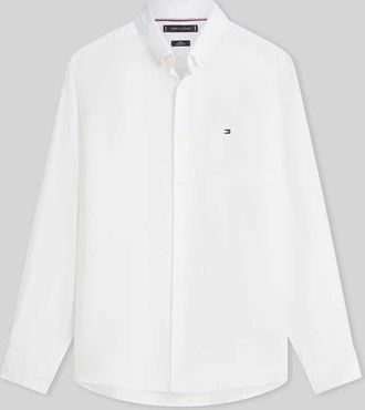 Tommy Hilfiger Regular Fit Freizeithemd aus reinem Leinen in Weiss, Gr&ouml;&szlig;e XXL