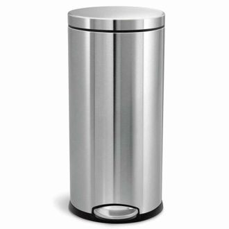 Simplehuman Cubos De Basura - Papelera 30 L, Acero Inoxidable Cepillado Cw1810