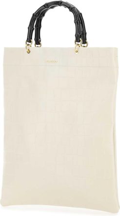Jil Sander Womens Leather Shoulder Bag White