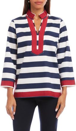 Karen Kane St. Tropez Stripe Tunic in Navy at Nordstrom, Size X-Small