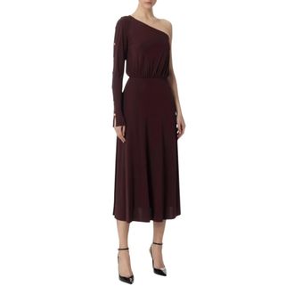 Elisabetta Franchi Dames, Jurken, Bruin, Maat: L Jersey