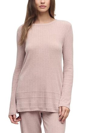 Barefoot Dreams CozyChic Ultra Lite Textured Ribbed Button Sweater in Teaberry at Nordstrom, Size X-Large